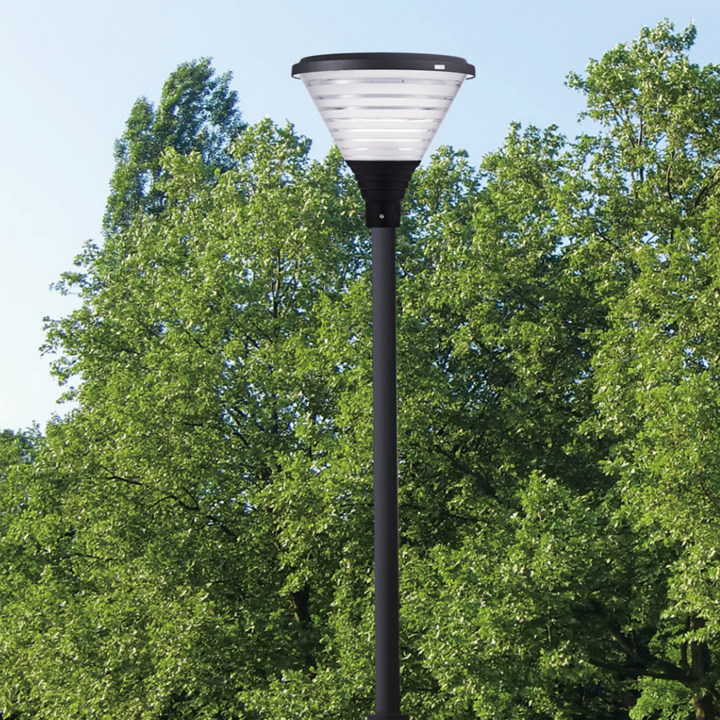 Réverbères extérieurs en aluminium à panneau solaire intégré YMLED-6804